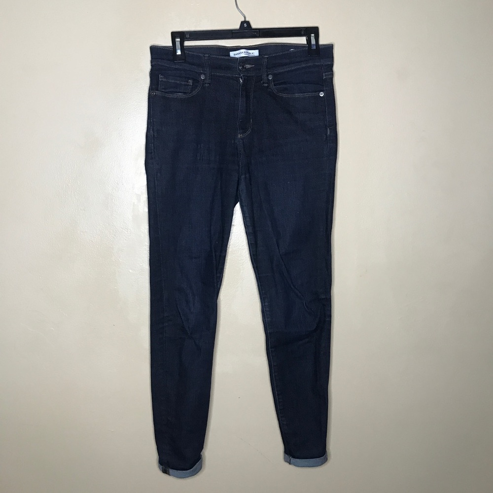 Dark Navy High Waisted Skinny Jeans